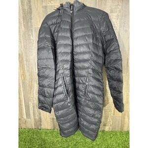 Roper Wear The West Black Puffer Coat Jacket Women's Size‎ M Hooded Faux Fur